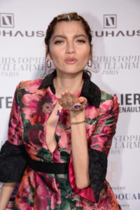 Blanca Blanco wearing jewelry at Paris Fashion Week
